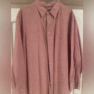 This is a Polo RL pink oxford shirt, size 3X. Excellent condition.